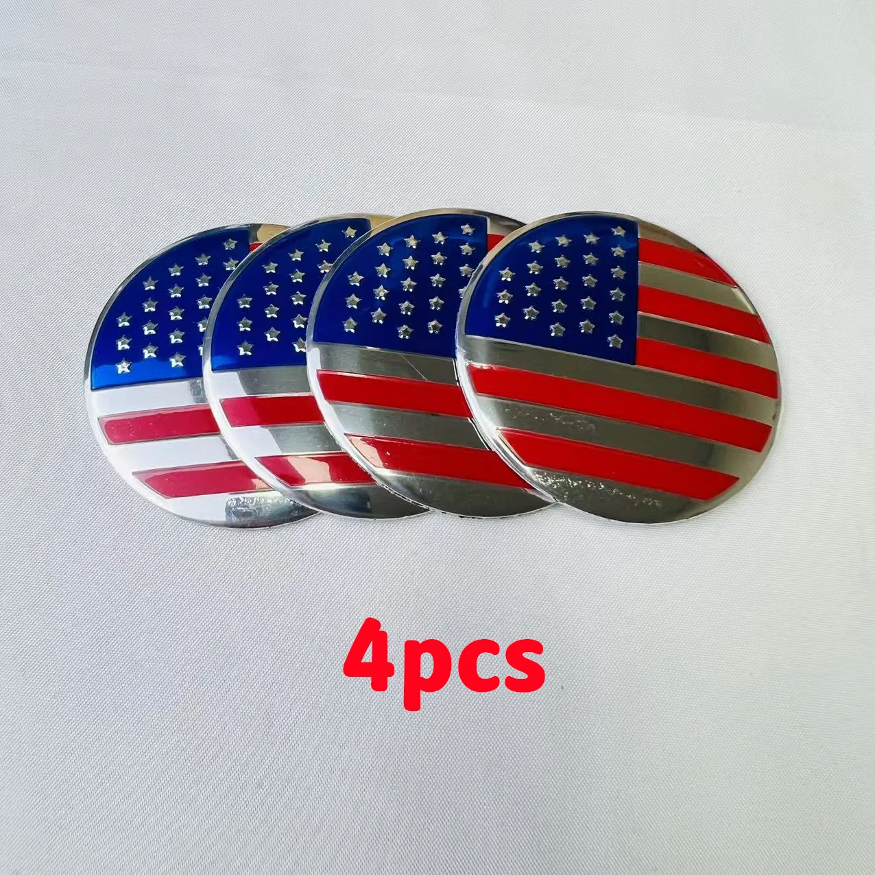

4 шт., стиль американского флага, центральная крышка ступицы автомобиля, наклейка из алюминиевого сплава, 55 мм, эмблема США, украшения, крутая модификация, автоаксессуары