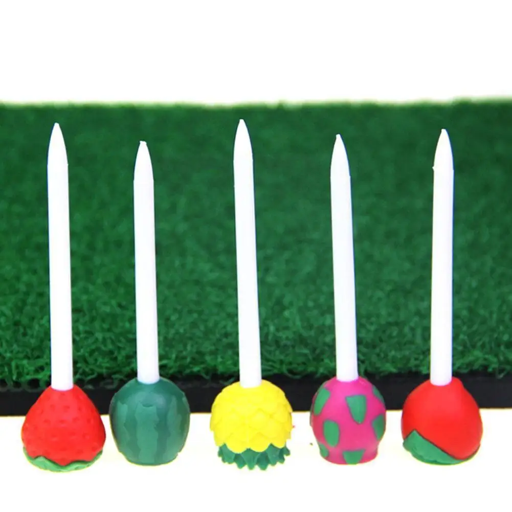 

83mm Flowers Fruits Model Golf Tee Soft Rubber Cover Friendly Accessories Enviormental Golf U6d5