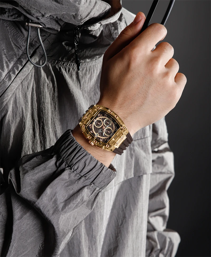 Мужские спортивные часы Naviforce 7105 Fashion Chronograph Multifunction, водонепроницаемые 5ATM, с силиконовым ремешком. (art.: 3920ccca440b7) - 3920ccca440b7
