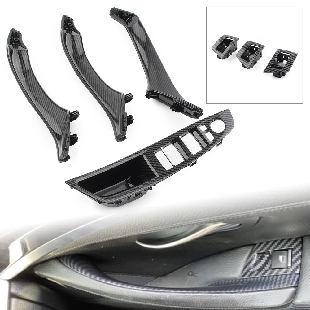 7 шт. автомобильная внутренняя дверная накладка из углеродного волокна ABS