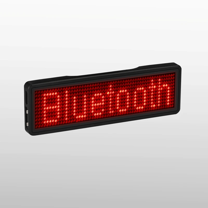 Фото Светодиодный бейдж ABJT-Bluetooth с программируемым дисплеем, перезаряжаемый, для отображения сообщений, DIY №4