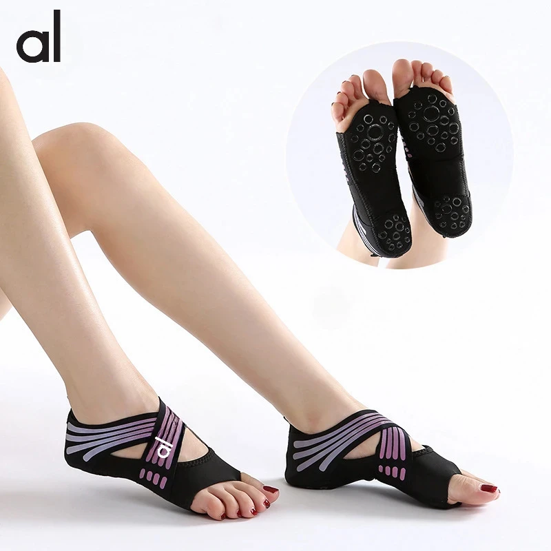 

Brand Same Model Yoga Socks Cross Strap Soft Bottom Split Toe Socks Indoor Sports Pilates Non-slip Aerial Training Socks Yoga