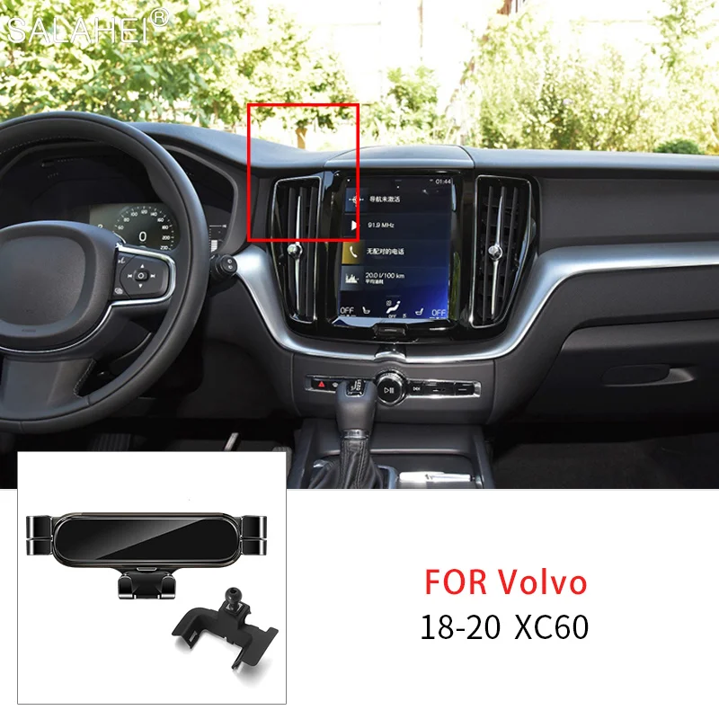

Car Cellphone Holder For Volvo XC60 16-20 Gravity Air Vent Clip Mount Stand Mobile Phone GPS Support Auto Interior Accessories