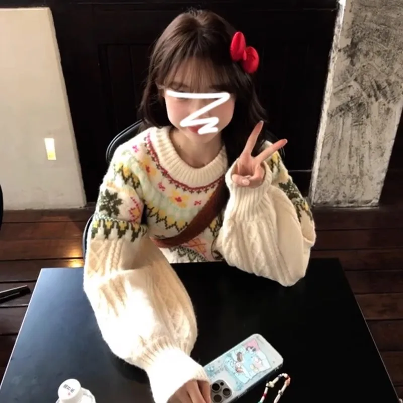 Пуловер Fairisland женская осенне-зимняя одежда новинка 2024 популярный вязаный топ High