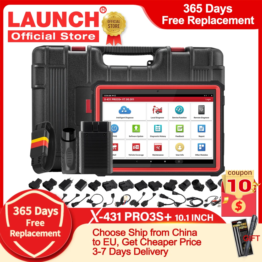 Автомобильный диагностический сканер LAUNCH X431 pro3s Plus прибор для всей системы