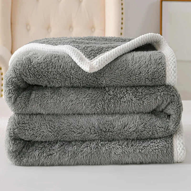 Winter Warm Blanket Soft Milk-like Flannel Fleece Grade A Blanket for Kid  Baby Adult Cozy Bedspread Blankets Grey Beige Pink | AliExpress