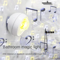 bathroom shower speaker sound lamp swimming pool atmosphere light bluetooth 5 2 waterproof music voice control stage ball lamp