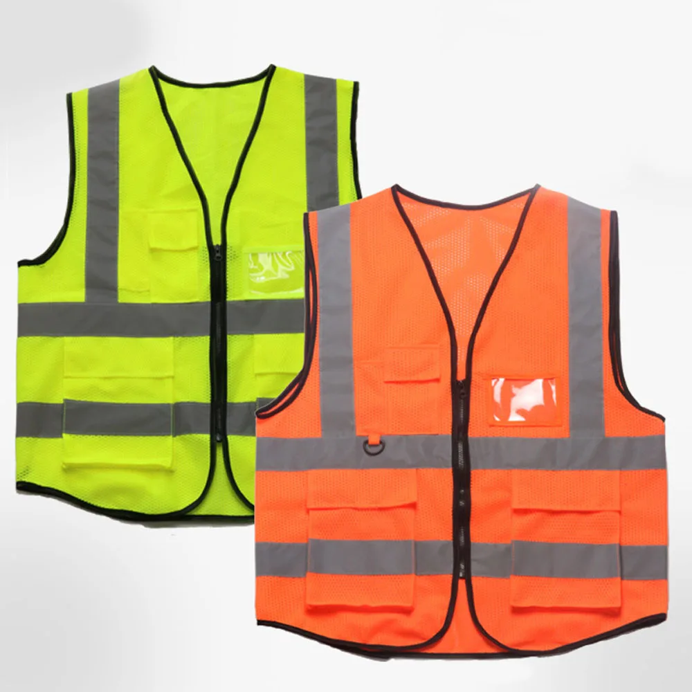

1pc Reflective High Visibility Safety Vests Mesh Breathable Work Reflective Waistcoat Protective Greening Sanitation Safety Top