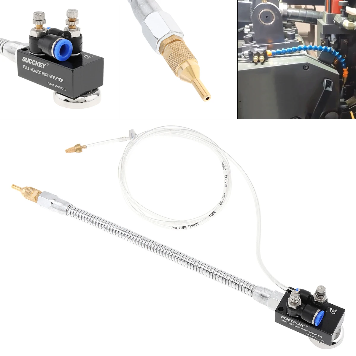 

Precision Mist Coolant Lubrication Spray System Stainless Steel Flexible Pipe for Metal Cutting Engraving Cooling Machine