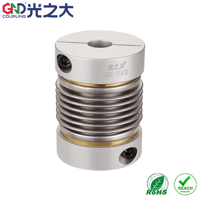 Сильфонная муфта с зажимной ступицей Муфта вала D55 L72 Жесткая Разъем двигателя