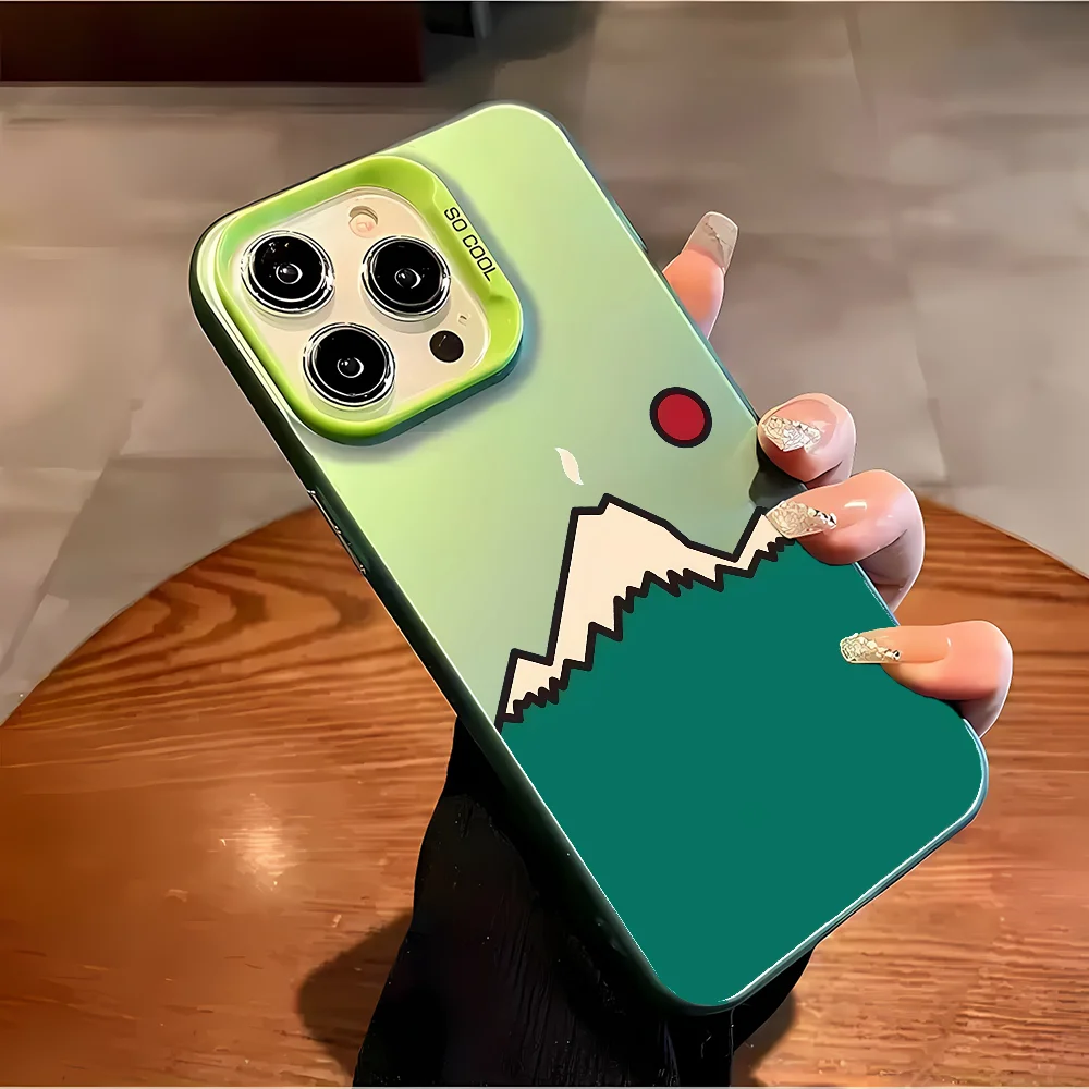 Модный чехол для телефона P-Patagonia iPhone 16 15 14 Plus 13 12 11 Pro Max X Xs XR 8 7 матовый красочный