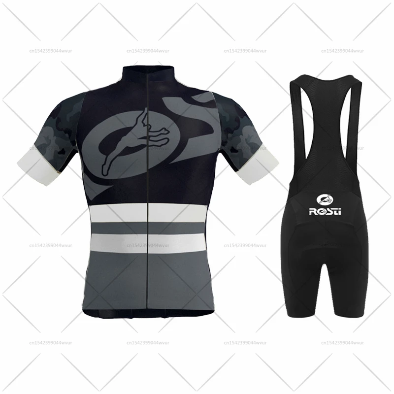 

2022 New Rosti Cycling Jerseys Set Men Cycling Clothing Road Bike wear Summer Bicycle Bib Shorts Suit MTB Maillot Ropa Ciclismo