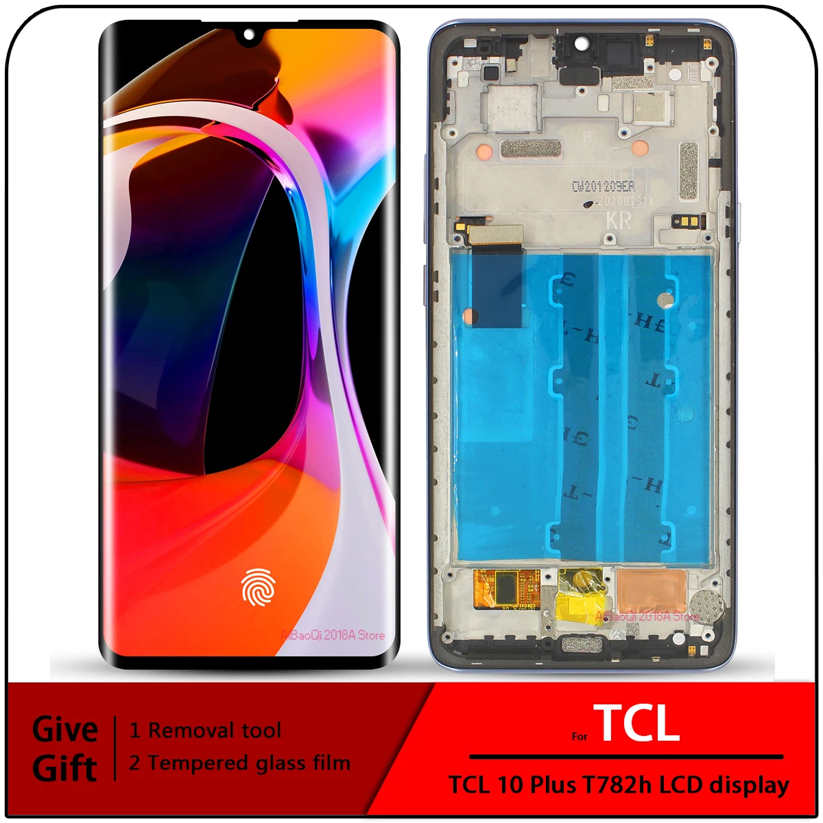 

Оригинальный ЖК-дисплей для TCL 10 PLUS, сенсорный экран, ЖК-дигитайзер в сборе amoled для tcl 10 plus T782H, дисплей