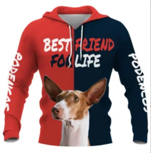 

Novelty Pet Dog Collection Best friend for life 3D printed men's clothing pullover for Men Women home couple hooded sweatshirt