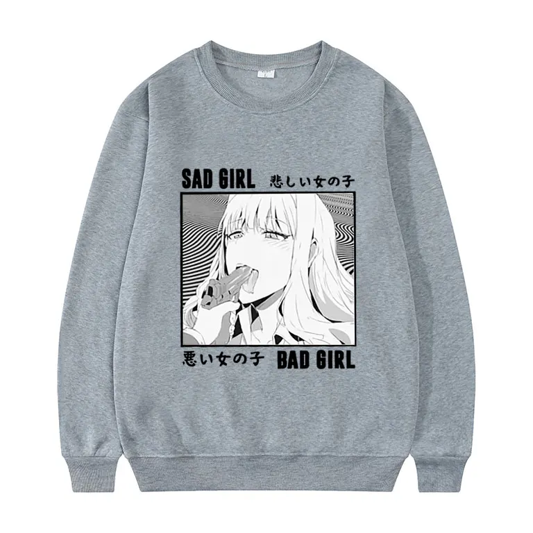Anime Hentai Waifu Lewd Sexy Senpai Love Ahegao Otaku Vaporwave Sweatshirt Spring 2022 Men Women Fashion Loose Pullover |