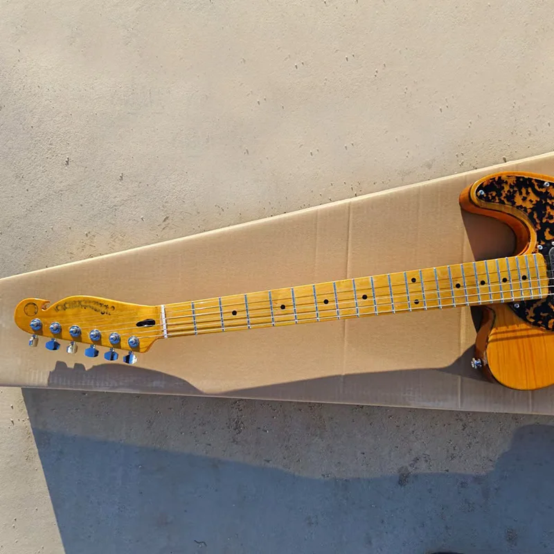 В наличии Prince HS Anderson &amp Hohner Madcat Mad Cat Tele Amber Yellow Flame Maple Top Электрогитара с