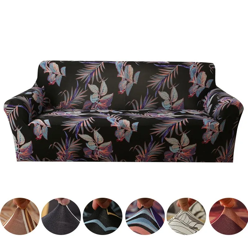 

Polyester Spandex Four Seasons General Elastic Printed Sofa Cover for Living Room L Shape Corner Sofa Covers Stretch Slipcover