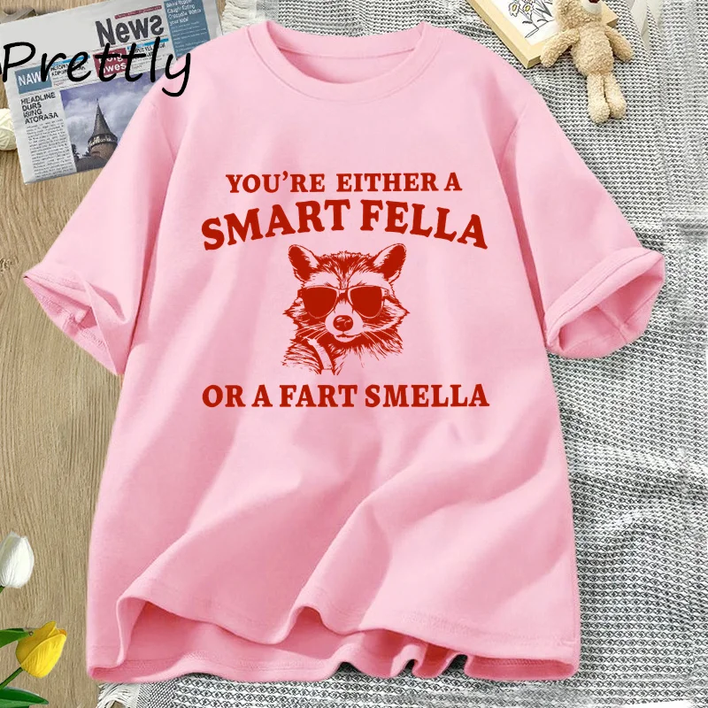 Забавная Женская/мужская футболка в стиле смарт-Кот или Фарт Smella с рисунком