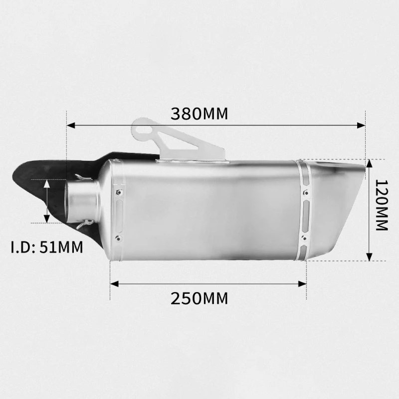 Универсальный глушитель выхлопной трубы мотоцикла 51 мм AKR для CBR650 Z900 R3 R6 MT09 K10 KTM RC