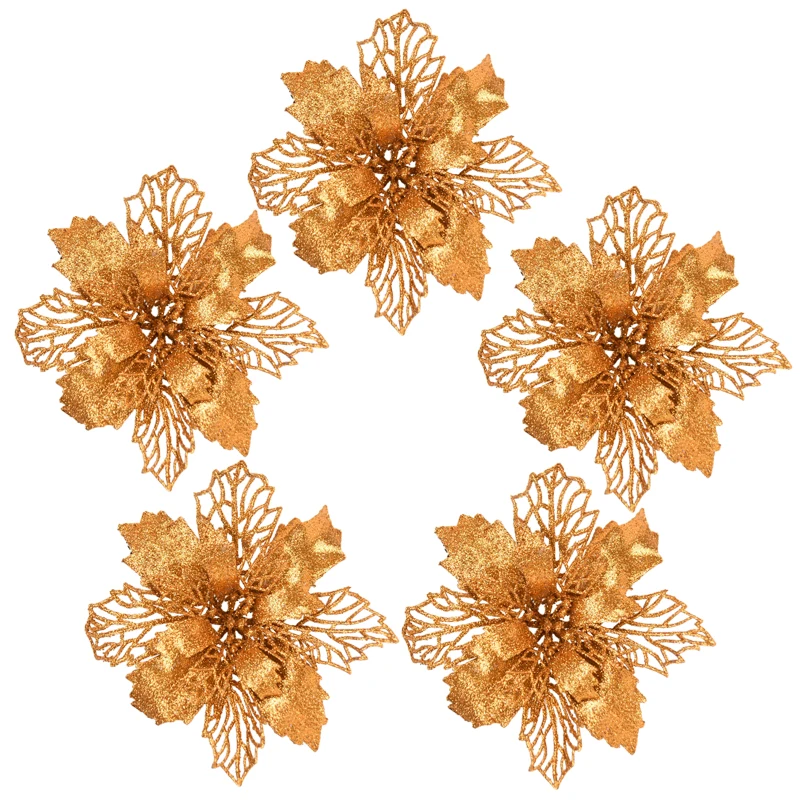 

5 шт. искусственные цветы пуансеттии CHIXINHAPPY 9/11/16 см