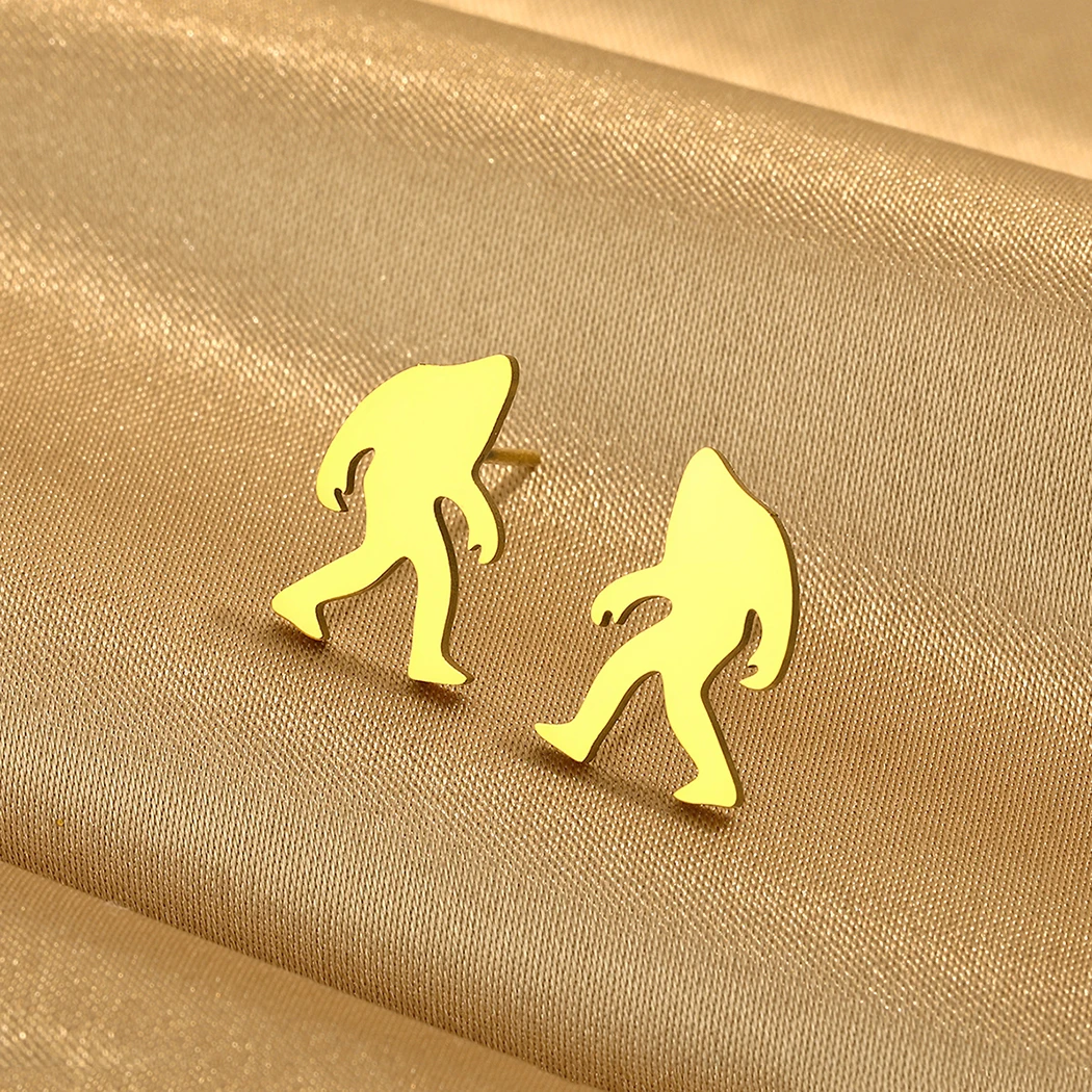 Серьги-гвоздики Todorova крошечные Yeti для женщин и мужчин золотые серьги из
