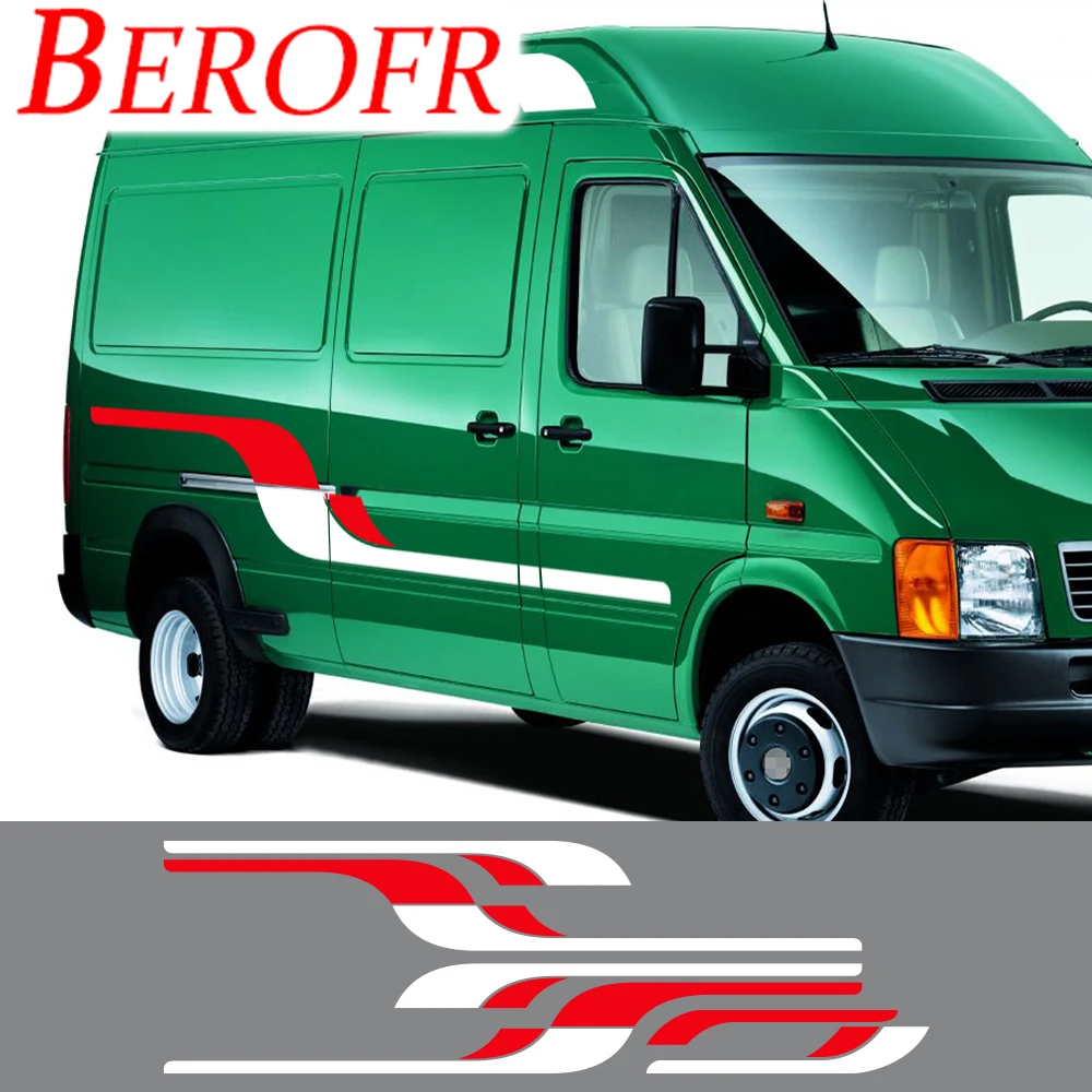 Боковые наклейки с кузовом фургона графические полосы виниловые декоративные