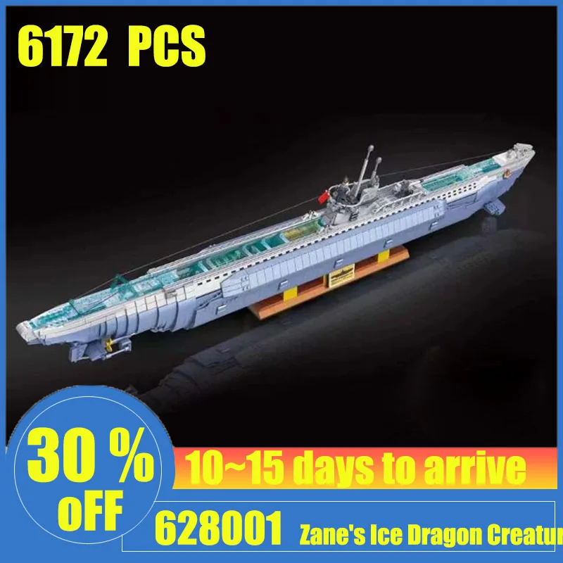 

6172pcs Military Warship Army Building Blocks 628001 Navy Strategic Nuclear Submarine Model WW2 Weapon Ship Toys for Boys Gifts