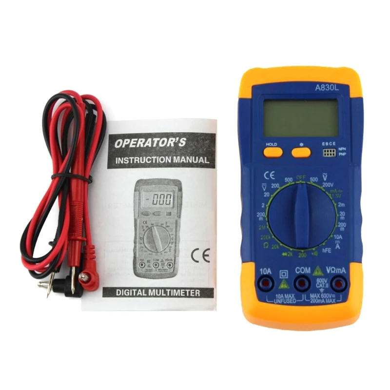

Digital Multimeter LCD Color Display AC-DC-Voltage Capacitance Ohm Diode multimetro NCV- Live-Wire Tester