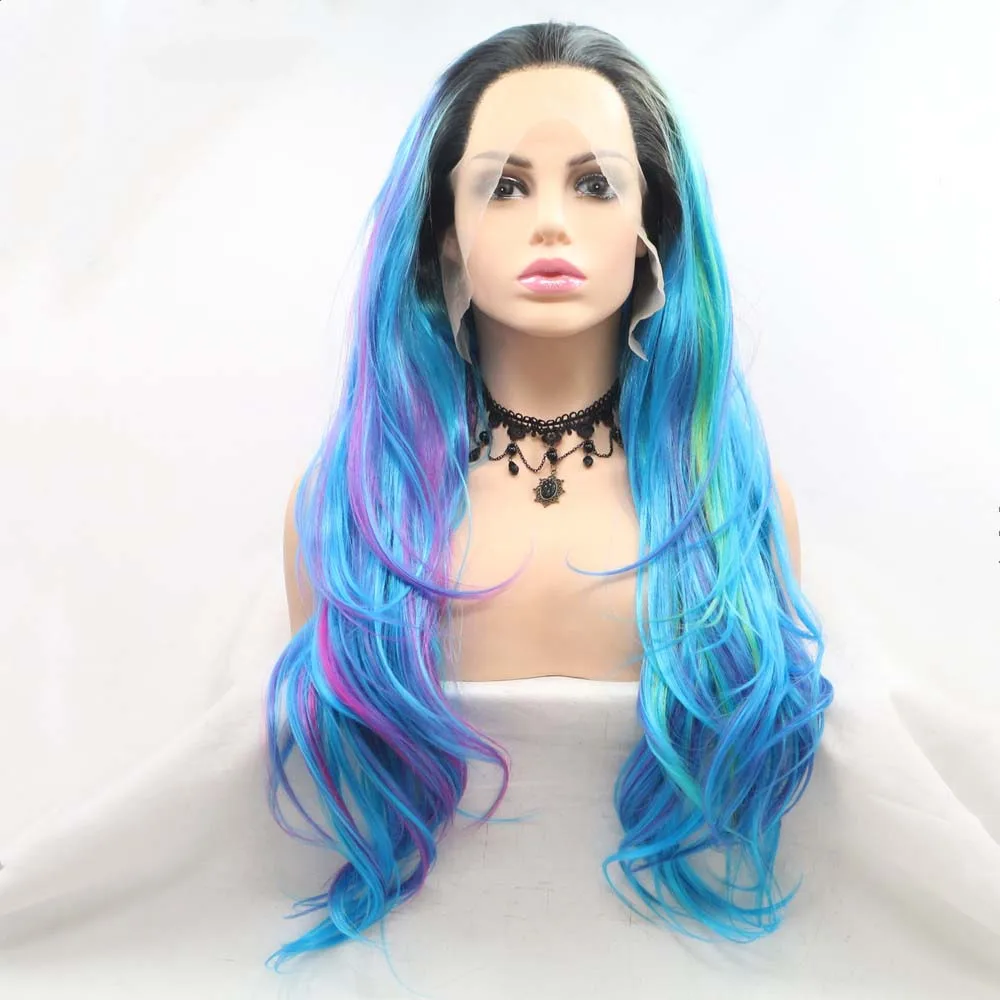 Другой бренд Синтетический парик спереди из высокотемпературного волокна