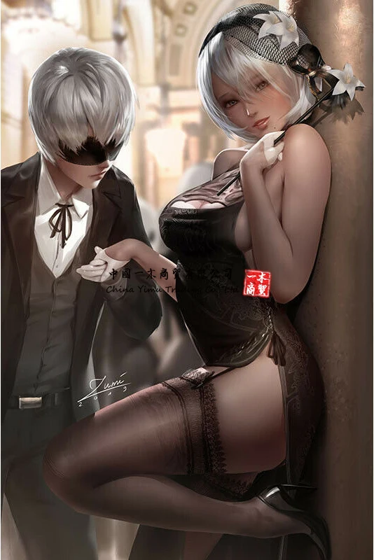 Японское аниме Nier Automata YORHA 2B Наклейка домашний декор настенные постеры для декора