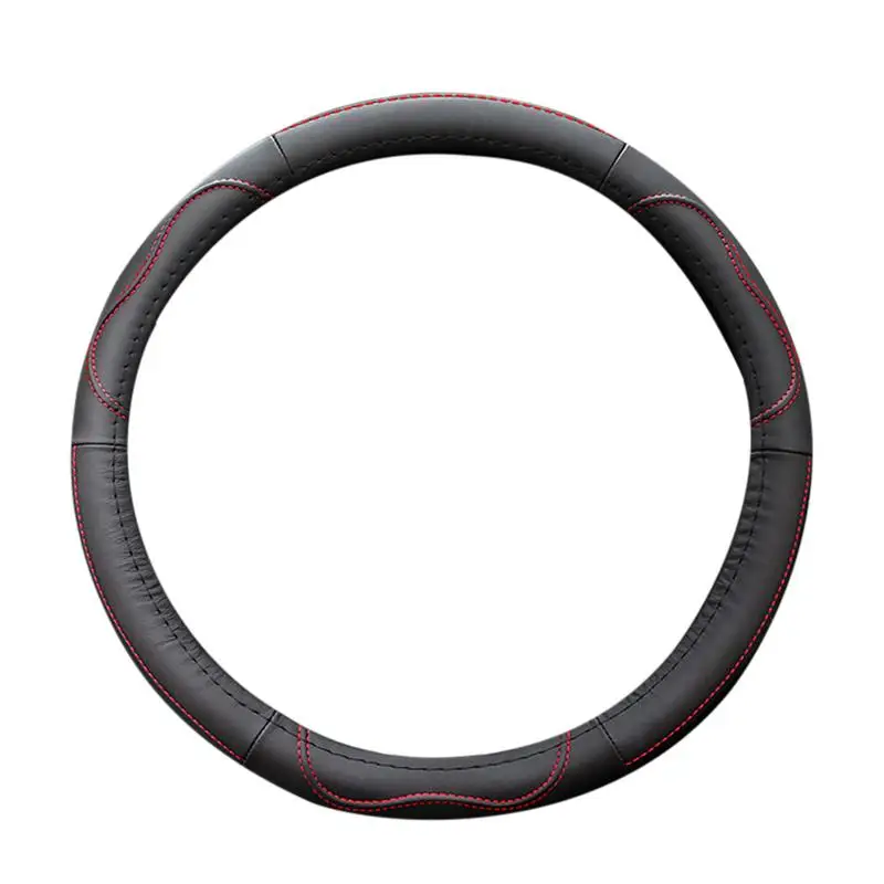 

Steering Wheel Cover Leather Universal Car Wheel Cover Protector Non Slip Leather Designed For 14 1/2 To 15inch 37 To 39cm
