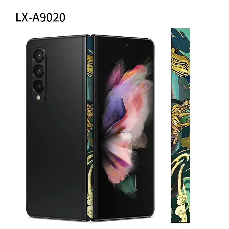 

2PCS Exquisite Pattern Hinge Skin for Samsung Galaxy Z Fold 4 3 2 5G Side Protector Film Cover Border Wrap Protection Sticker