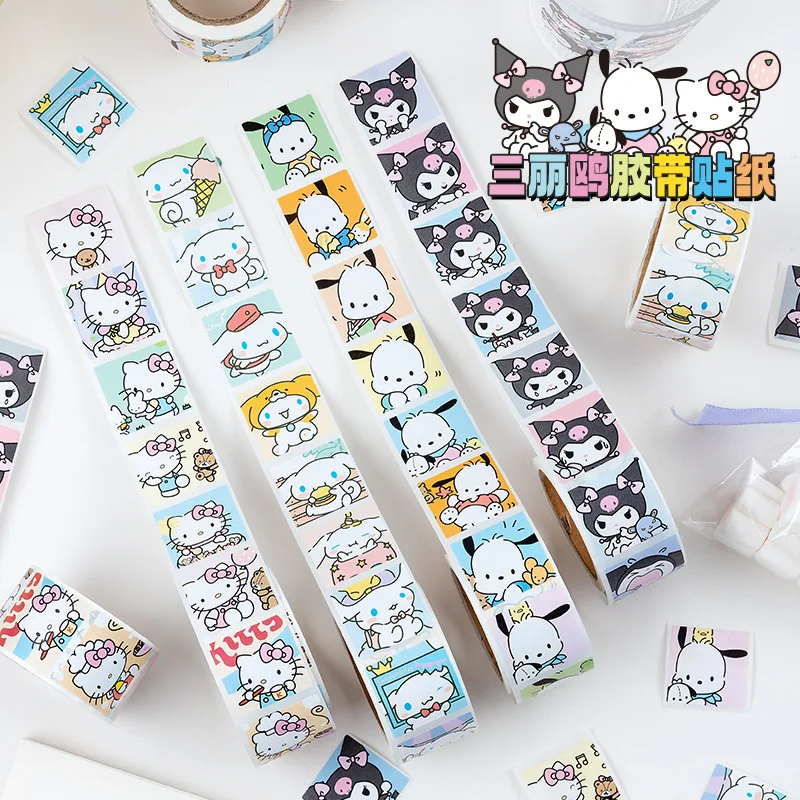 

Sanrio Cartoon Characters Hello Kitty Cinnamoroll Kuromi Pochacco 200 PCS Kawaii Stickers Decoration Kids Gifts