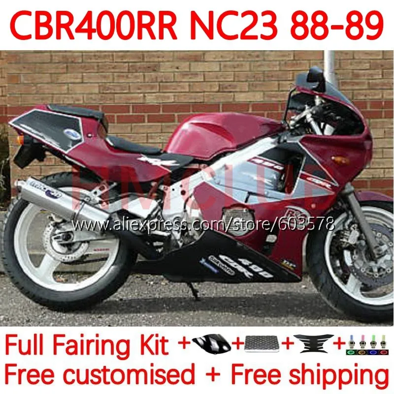 

CBR400RR For HONDA NC23 CBR 400RR 400 RR CBR400 CC 1988 1989 1990 1991 1992 1993 88 89 90 91 92 93 Fairing 130No.35 dark red blk
