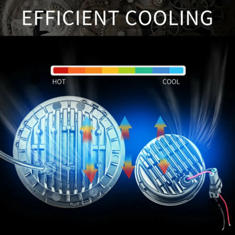 7Inch 80W LED Headlight Kit 4.5 Inch 60W Fog Light Passing Lamp For