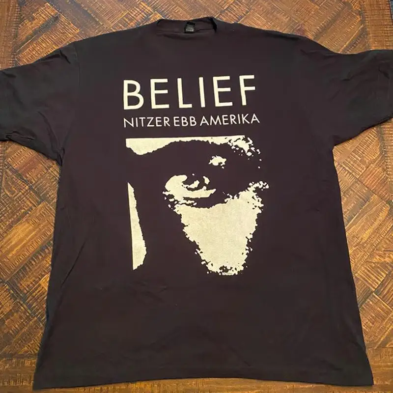 Фото Хлопковая футболка Nitzer Ebb Band Belief, все размеры Bt401 №1