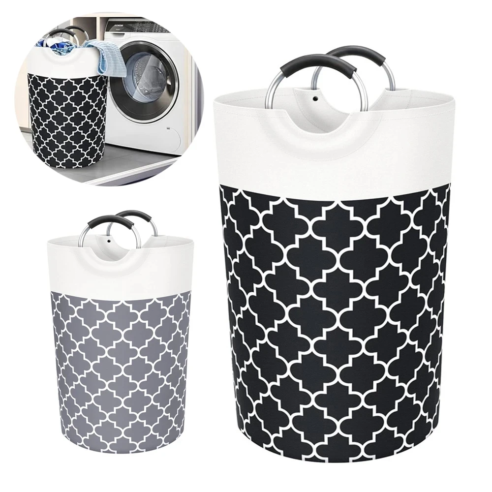 Складная корзина для белья с водонепроницаемыми ручками хранения игрушек ванной