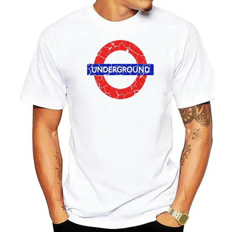 

2022 Fashion Men T Shirt London Metro UK Underground Distressed Shirt