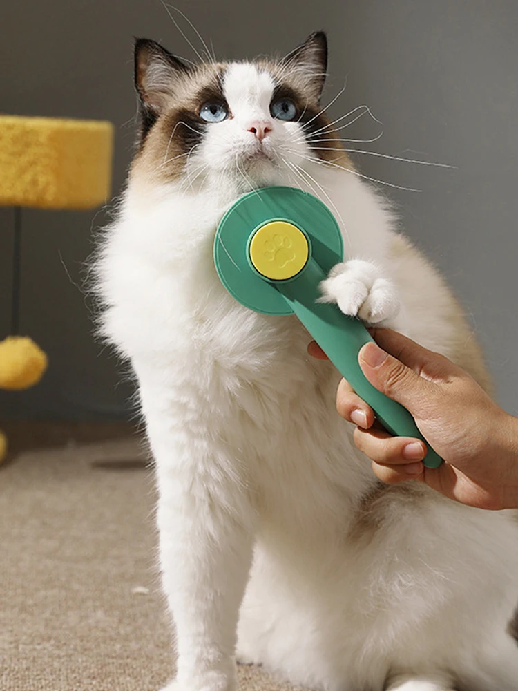 

Cat Dog Hair Brush Dog Shedding Brush Pin Brushes Not Hurt Pets One Button Self Cleaning Cat Brush Dog Slicker Brush With Dense