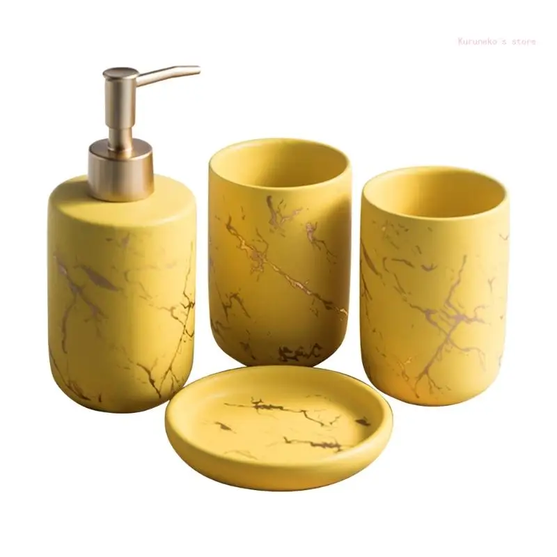 

Mouthwash Cup Bathroom Accessories Set of 4 Household Accessory