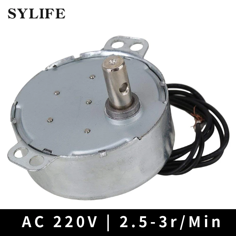 

TYC-50 Synchronous Motor AC 220V 2.5-3 r/min 50/60Hz CW/CCW 4W 10mm Length Shaft