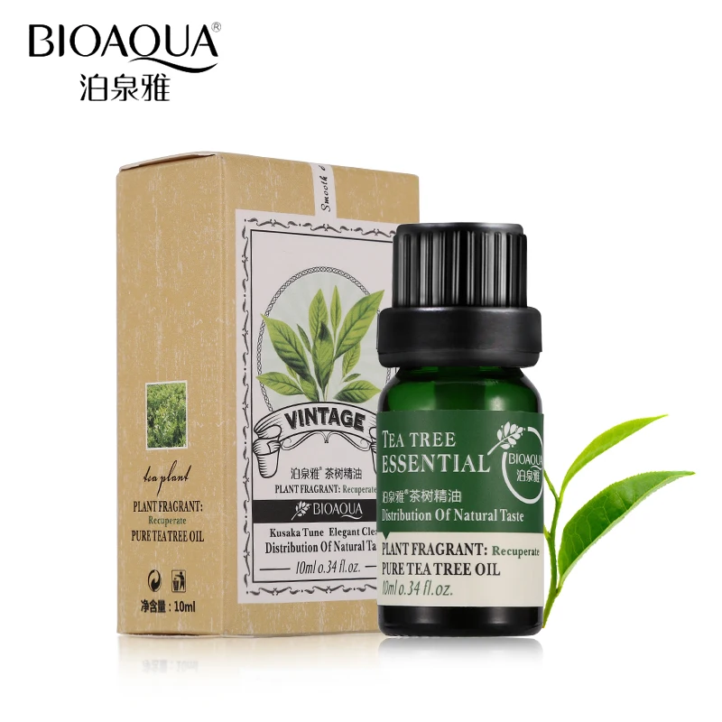 BIOAQUA Brand Natural Tea Tree Oils Anti-acne Face Body SkinCare Hair Care Fragrance Aromatherapy Massage Pure Essential Oil