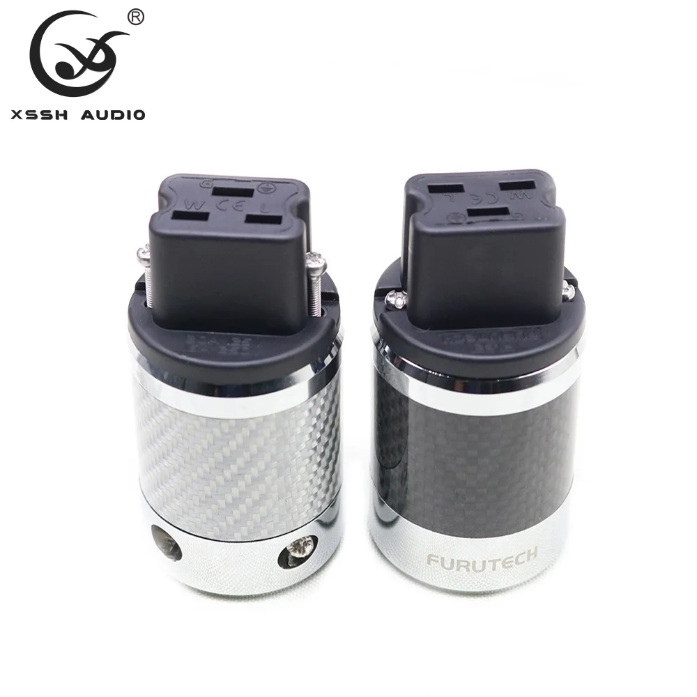 XSSH Audio YIVO HIFI OEM FI-50 FI50M, углеродное волокно с родиевым покрытием, Электрический гнездовой разъем переменного тока 20A, разъем ЕС США IEC