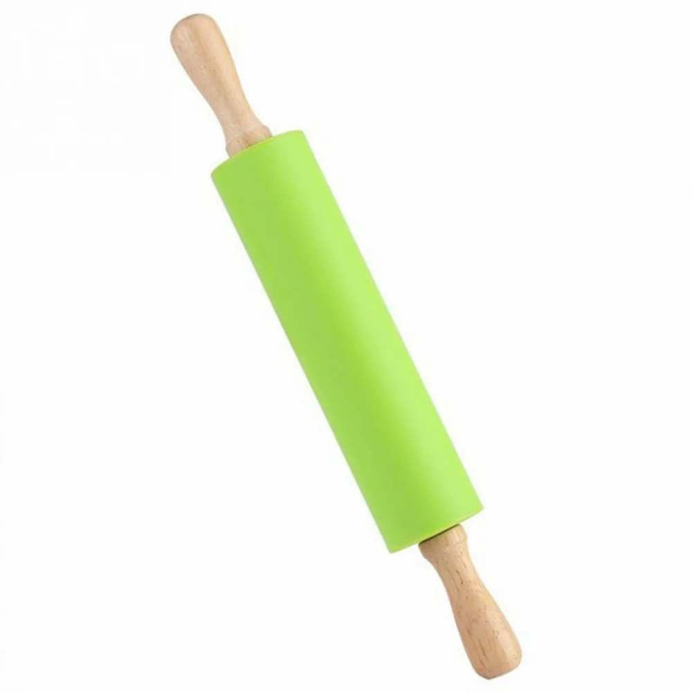 

Silicone Rolling Pin Baking Cookies Biscuits Fondant Dough Roller PP Non-Stick Rolling Pin Embossing Mold DIY Baking