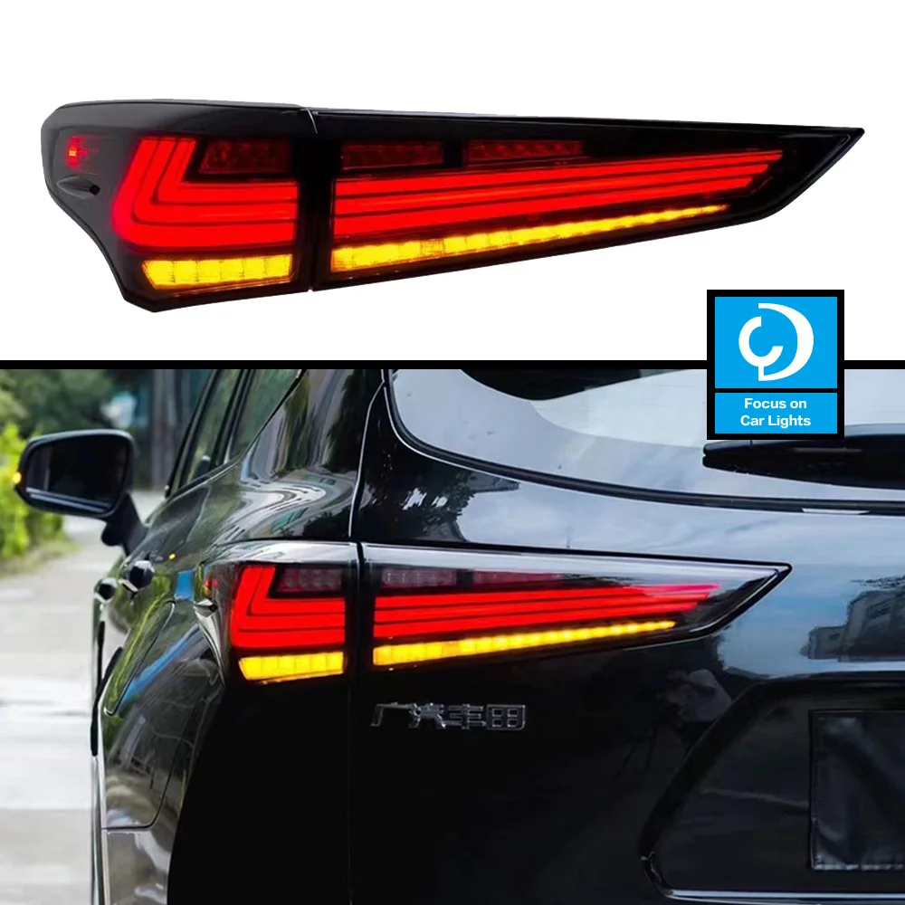 

Taillights Styling for Highlander Kluger LED Tail Lamp 2022 Tail Light LED DRL Running Signal Brake Reversing Parking Lighthouse