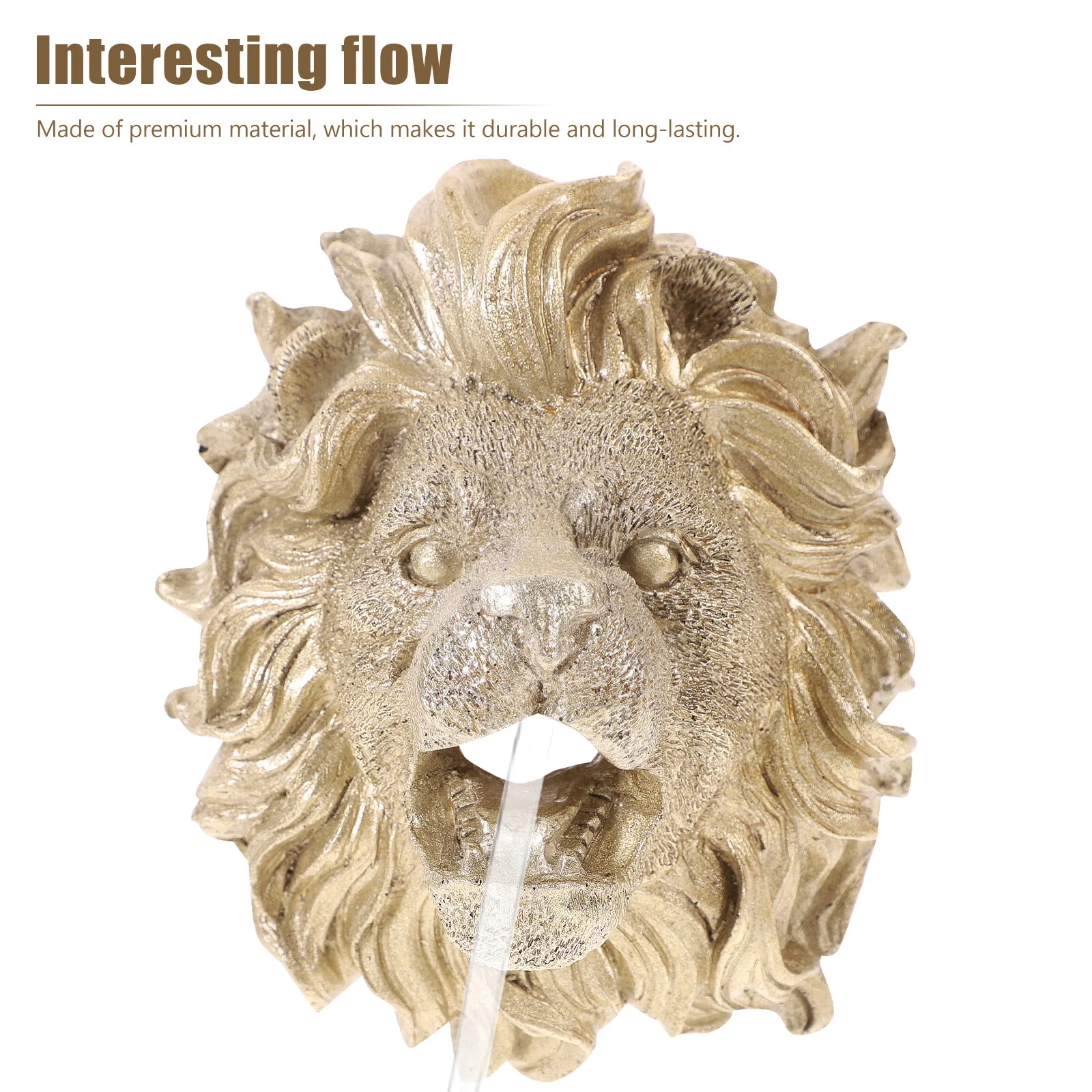 

Сменная головка фонтана, украшение для сада, Золотое настольное украшение, образец из натуральной смолы, насадка для двора, пруда, настенное уличное украшение для дома
