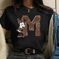 womens custom name letter combination printing t shirt minnie mouse letter font a b c d e f g short sleeve tshirt