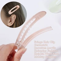 fringe hair clip geometric barrettes acrylic hairgrips fashion hairpin wash face makeup supplies candy color headwear access