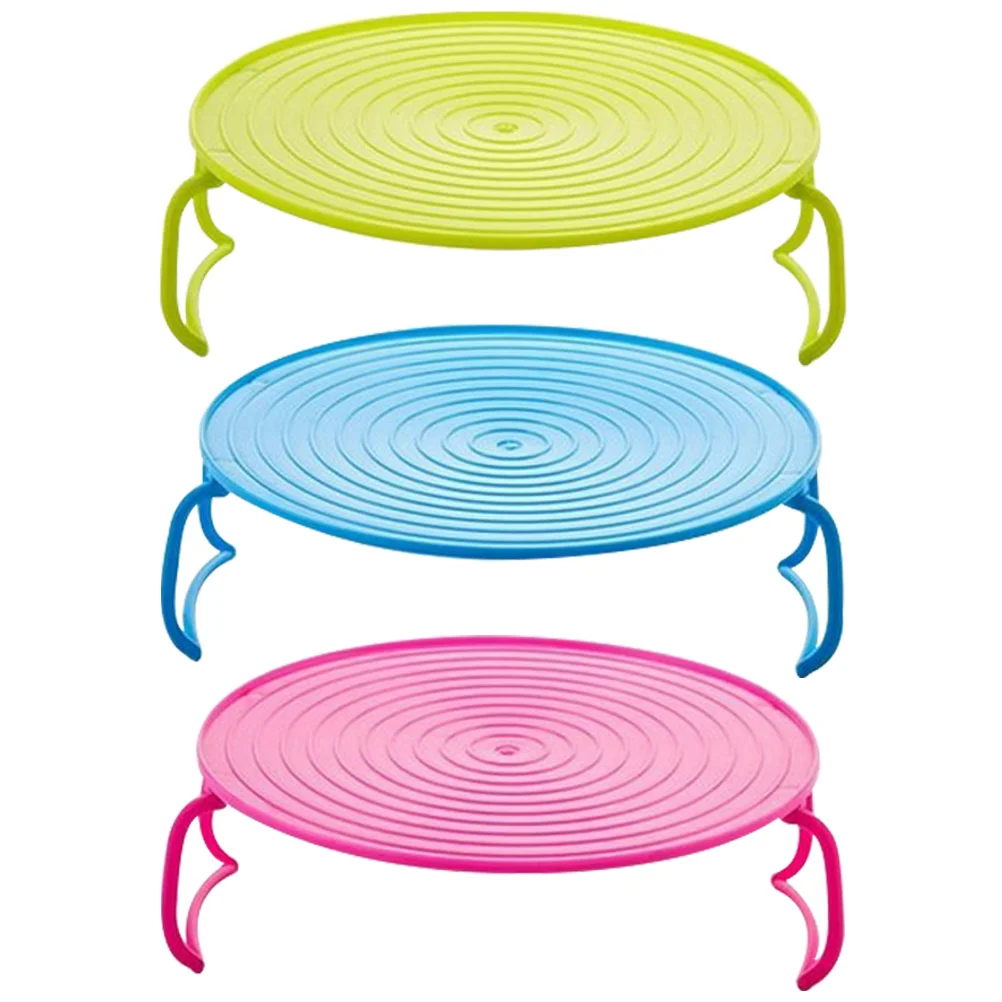 

Rack Microwave Tray Steamer Steaming Oven Stand Holder Layered Heating Cooking Shelf Round Baking Vegetable Steam Plastic