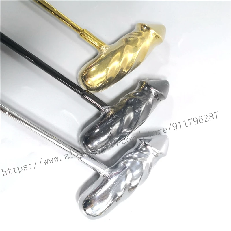 Клюшка для гольфа с большим пенисом золотистый черный Аарон красочный